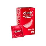 Durex Gefühlsecht Classic Kondome – Dünne Kondome mit anatomischer Easy-On-Form & mit Silikongleitgel befeuchtet – 20er Pack (1 x 20 Stück)